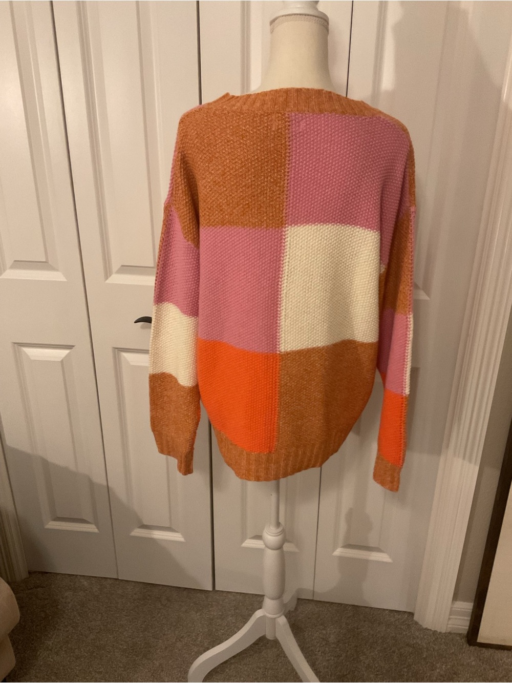 BiBi ColorBlock Checkered Sweater Size Large NWOT - Picture 10 of 13